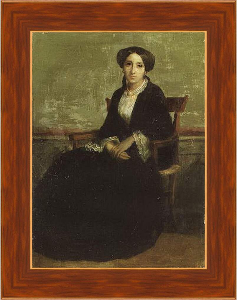 Картина в раме - A Portrait of Genevieve Bouguereau. Женевьев Бугро. Адольф Вильям Бугро