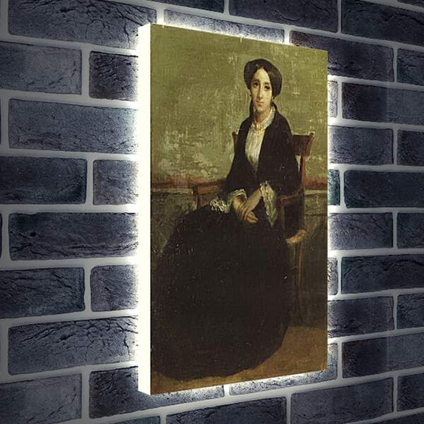 Лайтбокс световая панель - A Portrait of Genevieve Bouguereau. Женевьев Бугро. Адольф Вильям Бугро