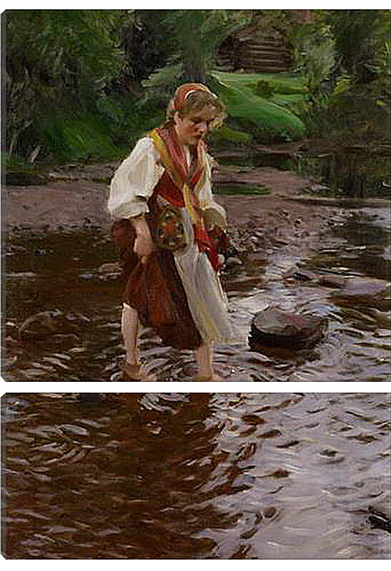Модульная картина - The Girl from lvdalen. Девушка из Эльвдалена. Андерс Цорн