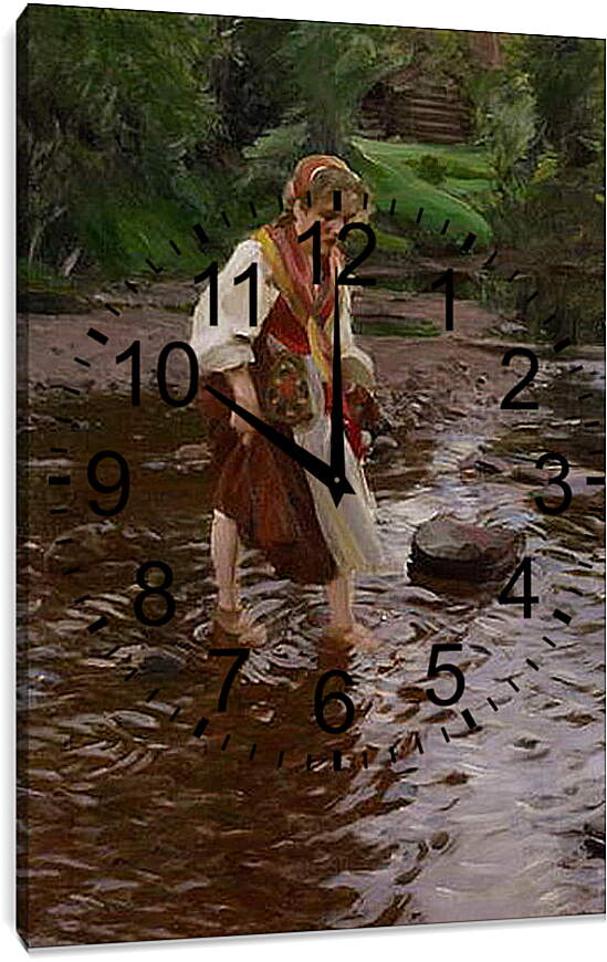 Часы картина - The Girl from lvdalen. Девушка из Эльвдалена. Андерс Цорн
