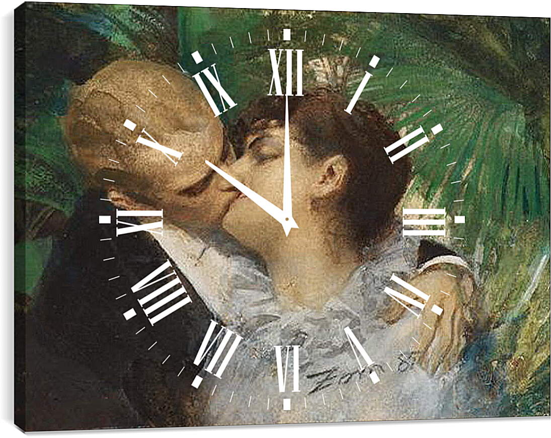 Часы картина - The Embrace. Объятия. Андерс Цорн