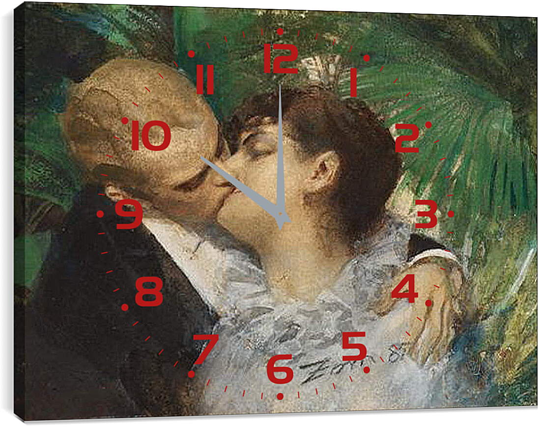 Часы картина - The Embrace. Объятия. Андерс Цорн