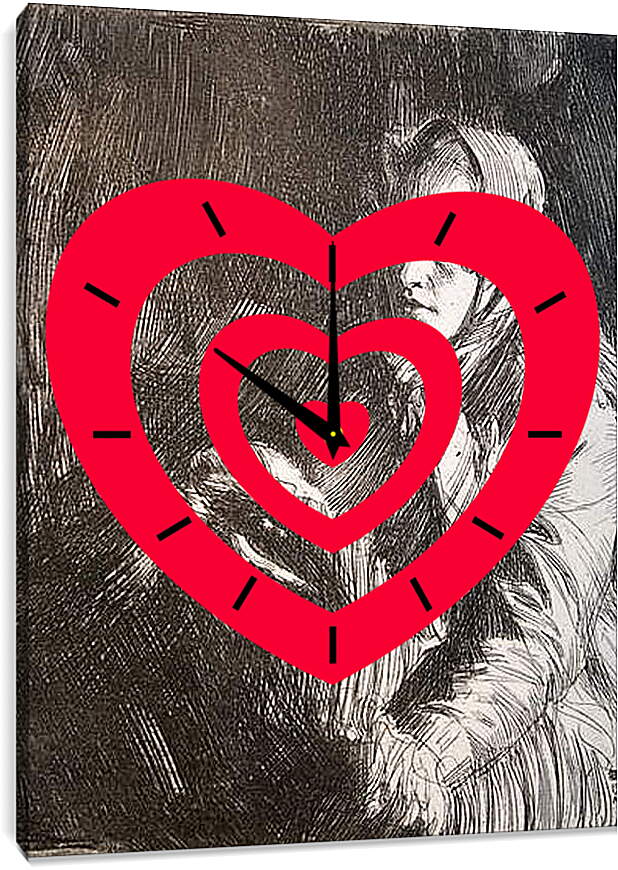 Часы картина - Madonna. Мадонна. Андерс Цорн