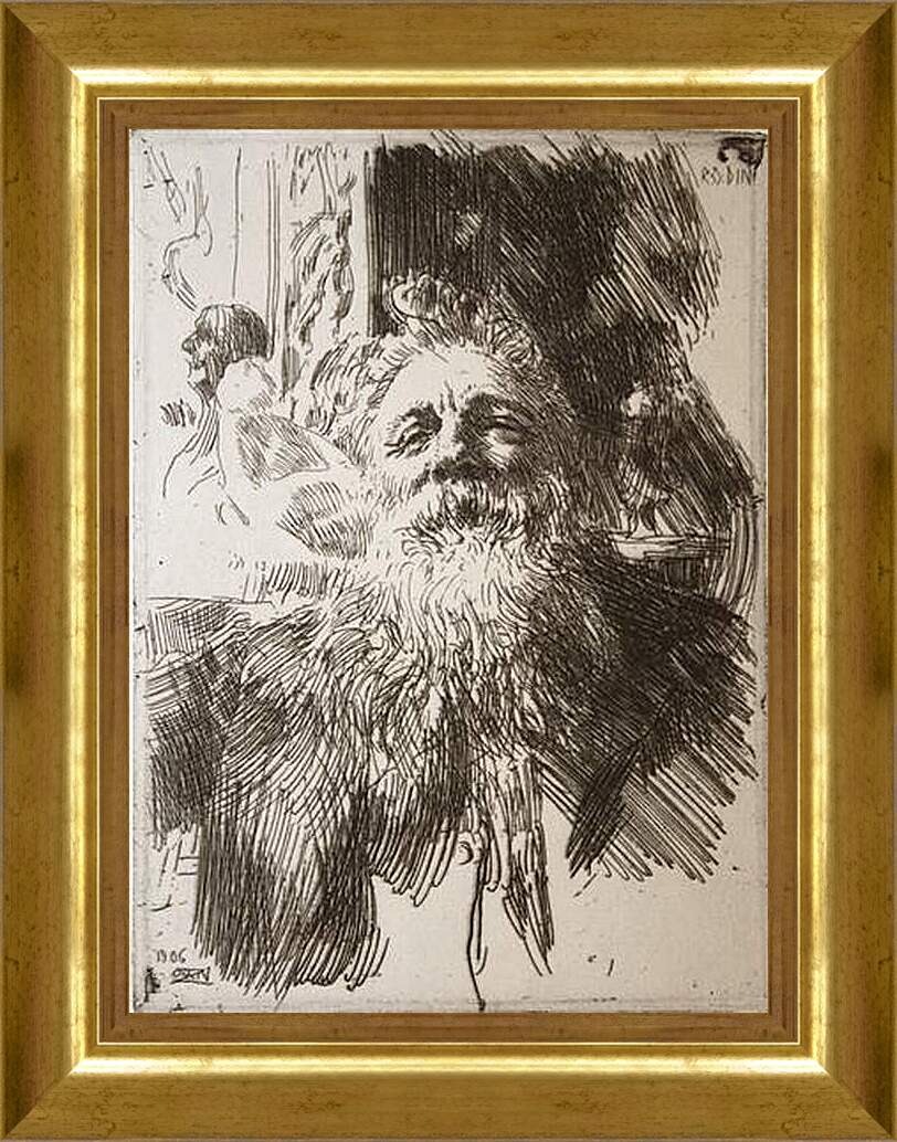 Картина в раме - Auguste Rodin. Огюст Роден. Андерс Цорн