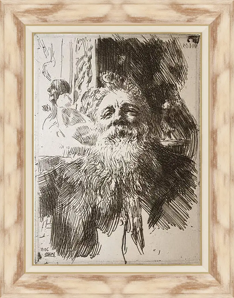 Картина в раме - Auguste Rodin. Огюст Роден. Андерс Цорн