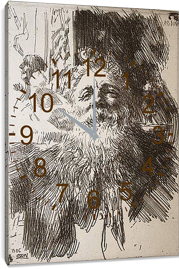 Часы картина - Auguste Rodin. Огюст Роден. Андерс Цорн