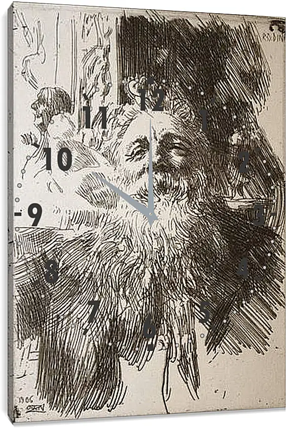 Часы картина - Auguste Rodin. Огюст Роден. Андерс Цорн