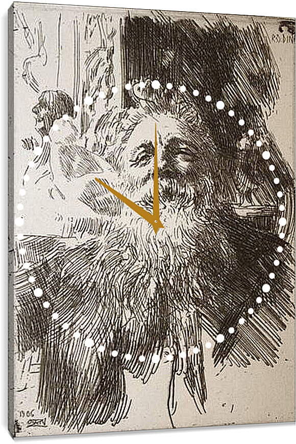 Часы картина - Auguste Rodin. Огюст Роден. Андерс Цорн