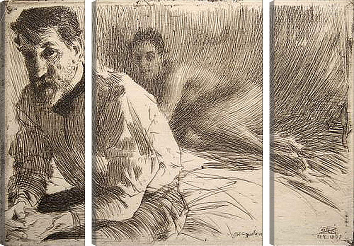 Модульная картина - Augustus Sain Gaudens II. Андерс Цорн