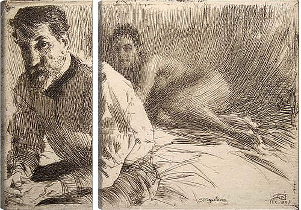 Модульная картина - Augustus Sain Gaudens II. Андерс Цорн