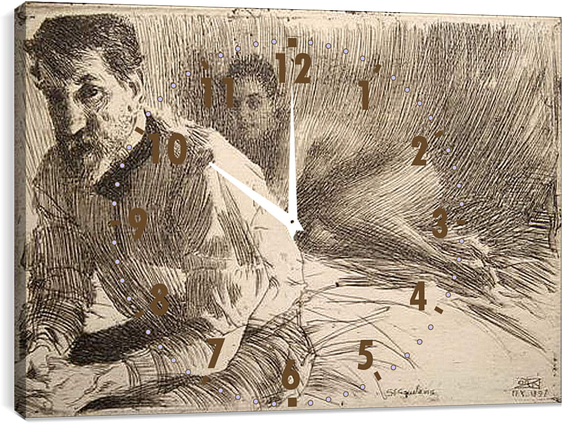 Часы картина - Augustus Sain Gaudens II. Андерс Цорн