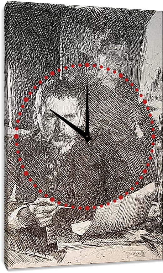 Часы картина - Zorn och hans hustru Zorn. Цорн и его жена. Андерс Цорн