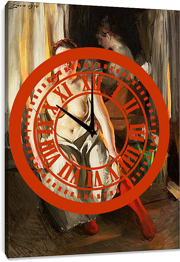 Часы картина - Rod strumpa. Андерс Цорн