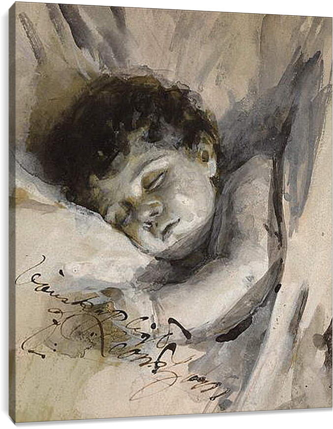 Постер и плакат - Sovande barn (Sleeping Child). Андерс Цорн