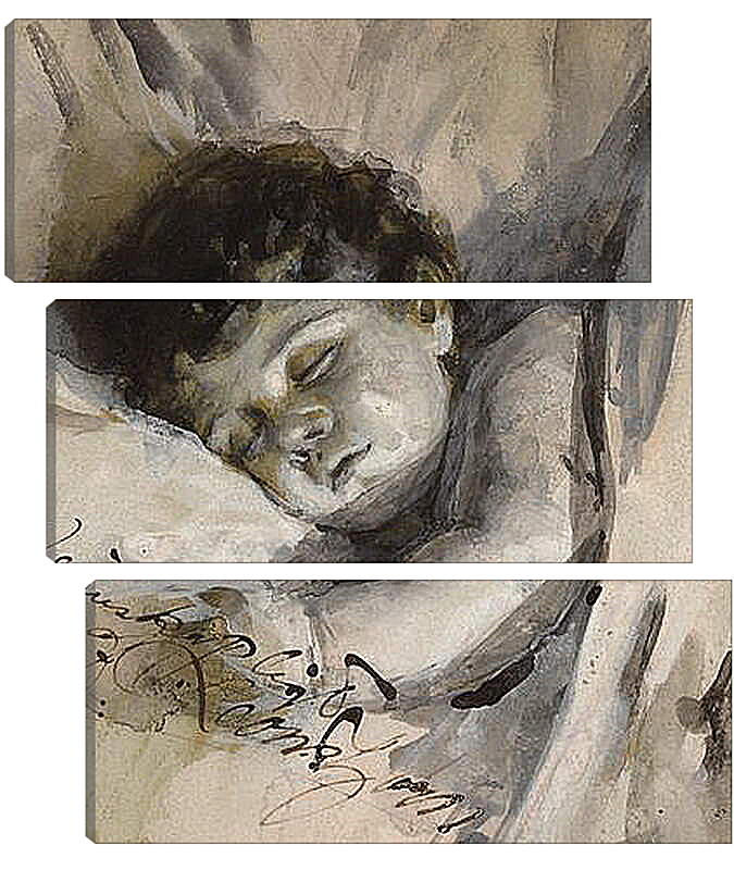 Модульная картина - Sovande barn (Sleeping Child). Андерс Цорн