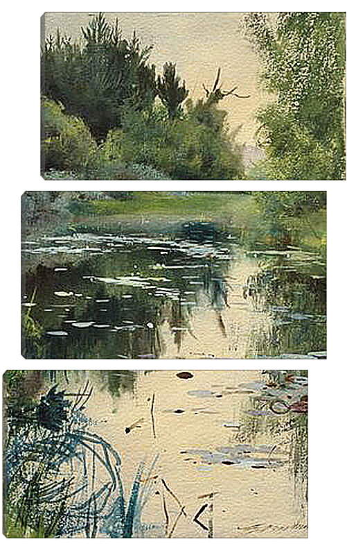 Модульная картина - Landschaftsstudie aus Mora. Пейзаж в Муре. Андерс Цорн