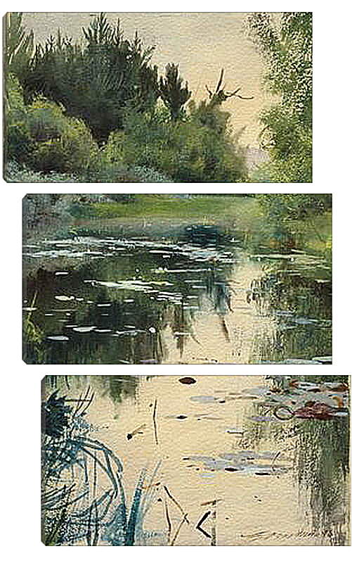Модульная картина - Landschaftsstudie aus Mora. Пейзаж в Муре. Андерс Цорн