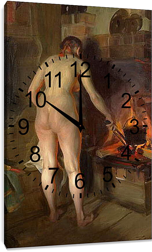 Часы картина - Potatiskitteln. Андерс Цорн