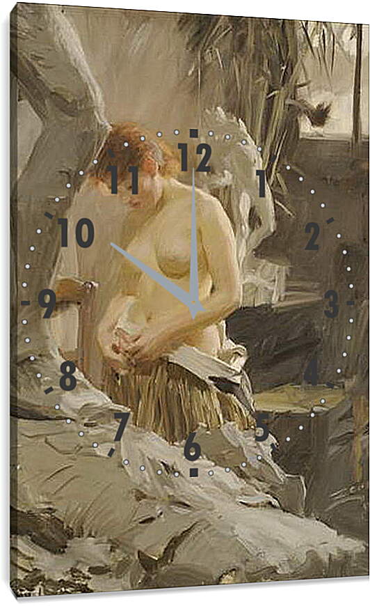 Часы картина - Zorn Anders I Wikstroms Atelje. В мастерской Викстрёма. Андерс Цорн