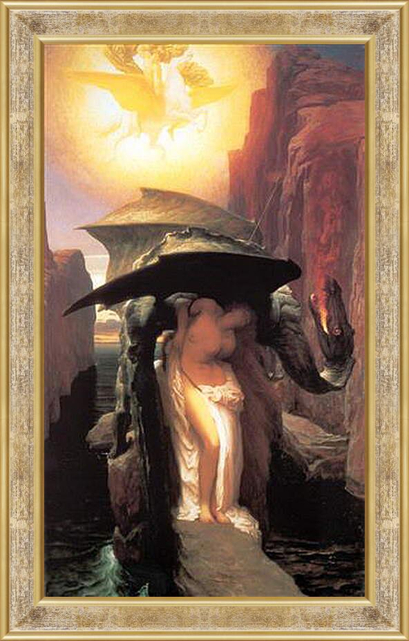Картина в раме - Perseus and Adromeda. Персей и Андромеда. Барон Фредерик Лейтон