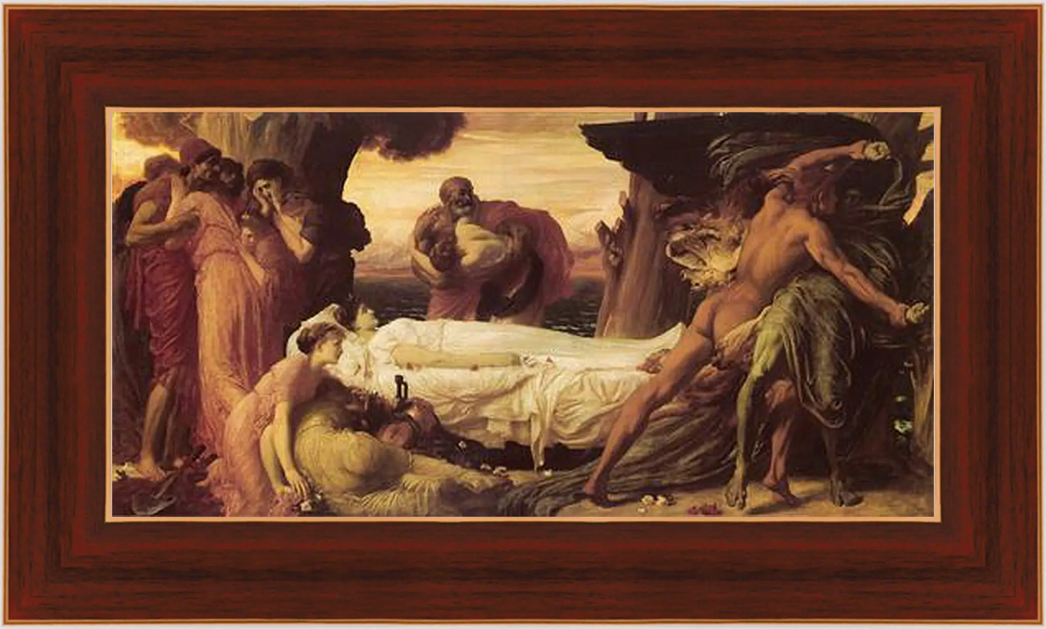 Картина в раме - Hercules Wrestling with Death. Геракл борется со смертью. Барон Фредерик Лейтон