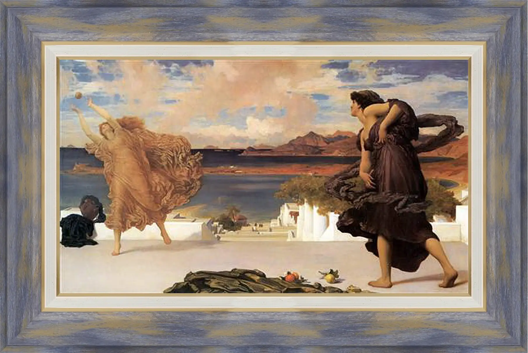 Картина в раме - Greek Girls Playing at Ball. Греческие девушки, играющие в мяч. Барон Фредерик Лейтон