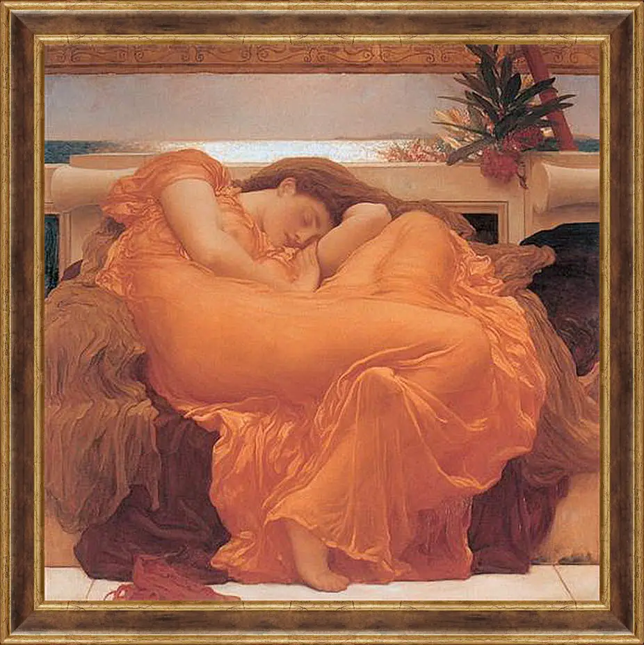 Картина в раме - Flaming june. Пылающий июнь. Барон Фредерик Лейтон