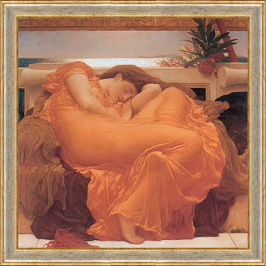 Картина в раме - Flaming june. Пылающий июнь. Барон Фредерик Лейтон