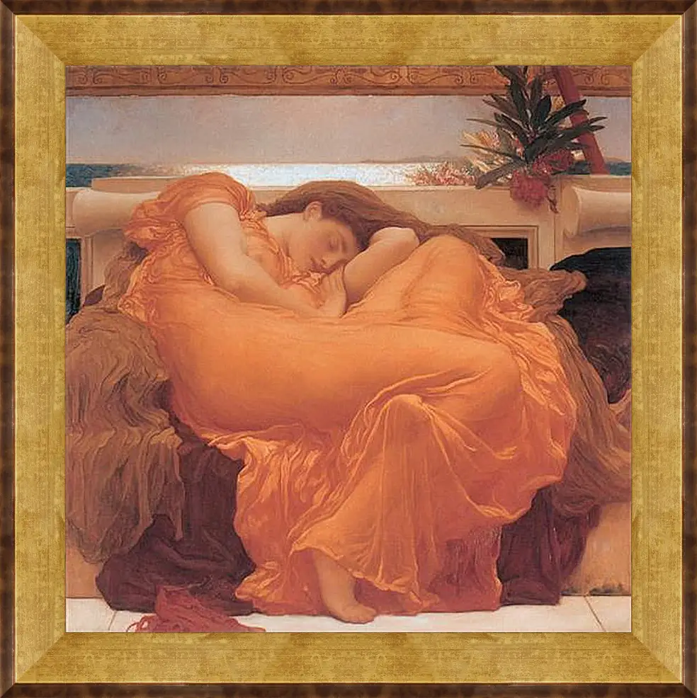 Картина в раме - Flaming june. Пылающий июнь. Барон Фредерик Лейтон