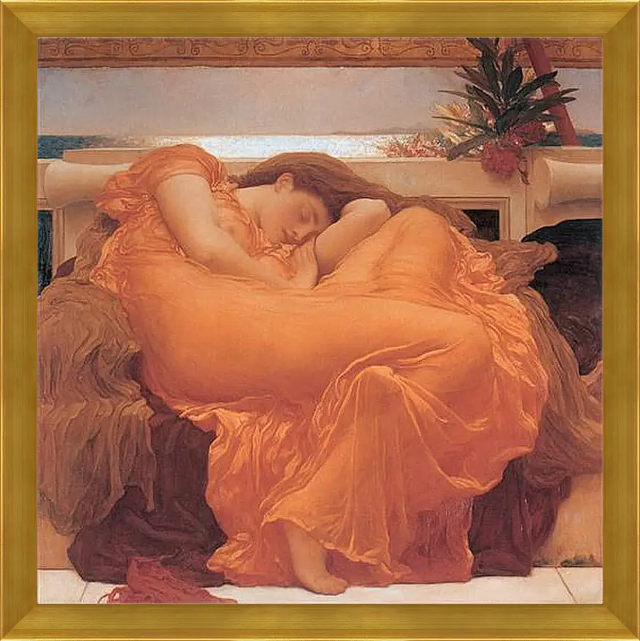 Картина в раме - Flaming june. Пылающий июнь. Барон Фредерик Лейтон