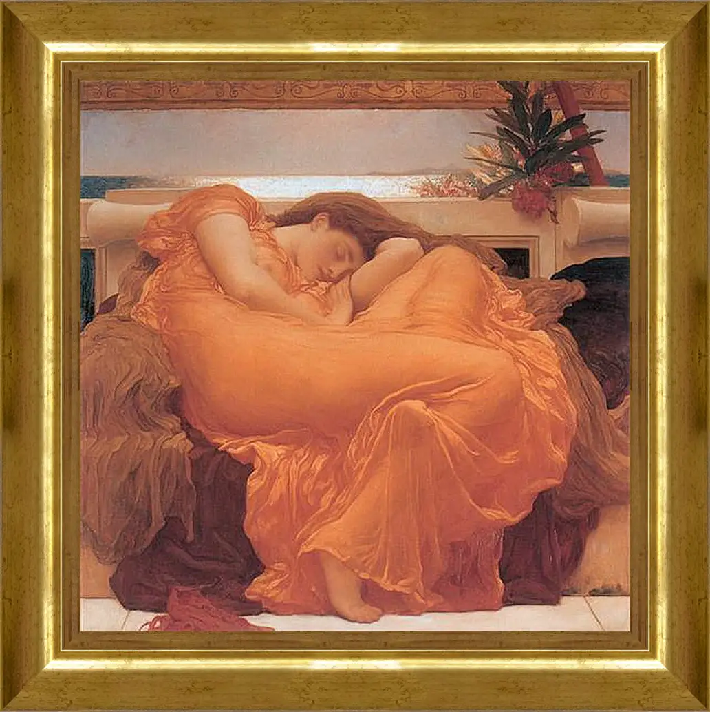 Картина в раме - Flaming june. Пылающий июнь. Барон Фредерик Лейтон