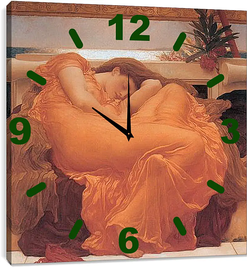 Часы картина - Flaming june. Пылающий июнь. Барон Фредерик Лейтон
