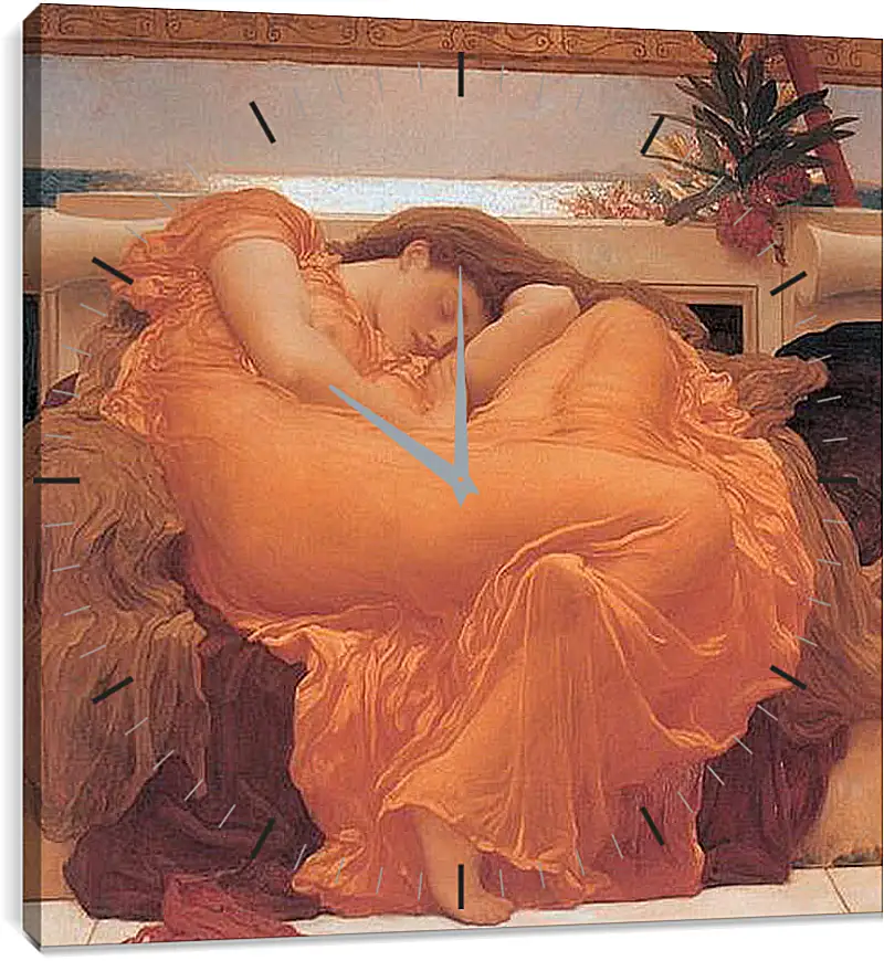 Часы картина - Flaming june. Пылающий июнь. Барон Фредерик Лейтон