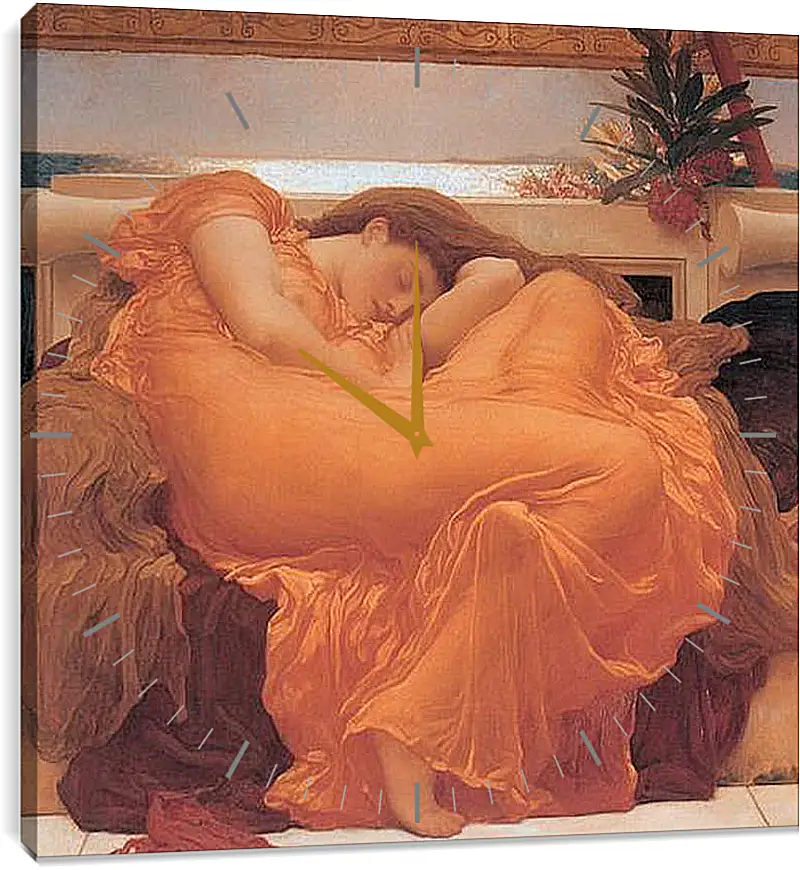 Часы картина - Flaming june. Пылающий июнь. Барон Фредерик Лейтон