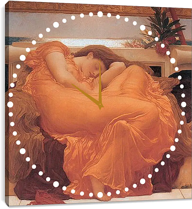 Часы картина - Flaming june. Пылающий июнь. Барон Фредерик Лейтон