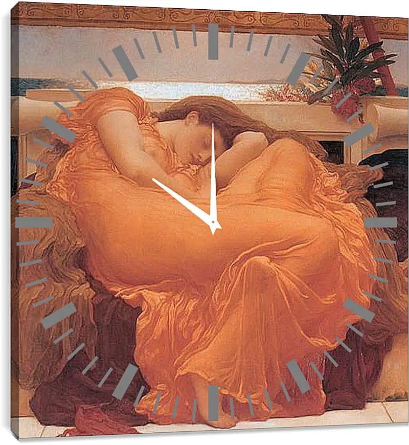 Часы картина - Flaming june. Пылающий июнь. Барон Фредерик Лейтон