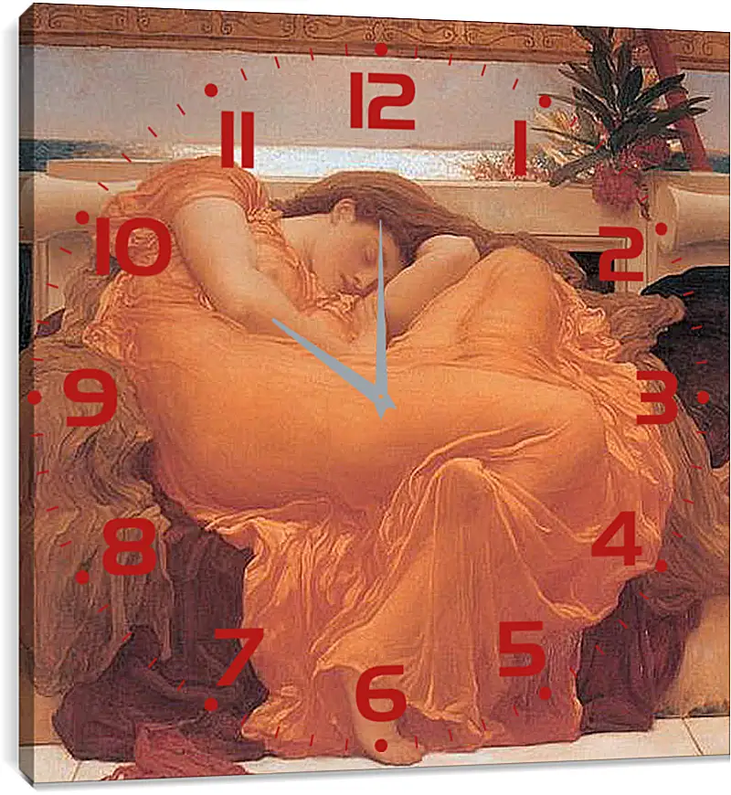 Часы картина - Flaming june. Пылающий июнь. Барон Фредерик Лейтон