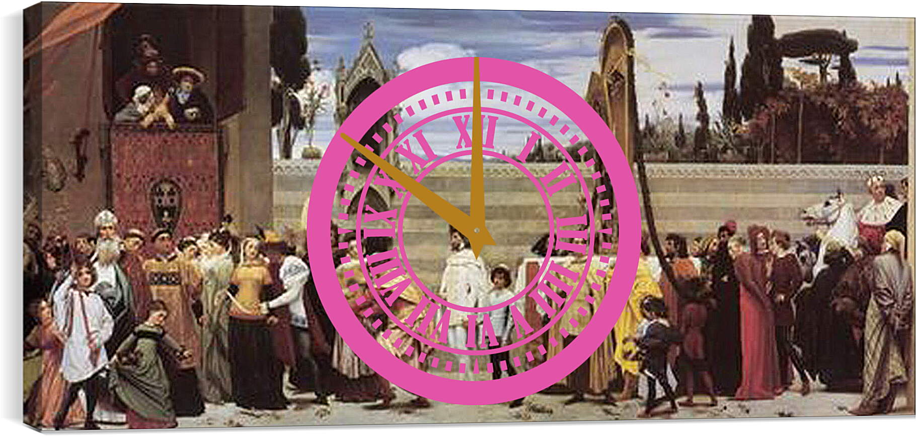 Часы картина - Cimabu e-s celebrated Madonna.. Мадонна Чимабуэ. Барон Фредерик Лейтон