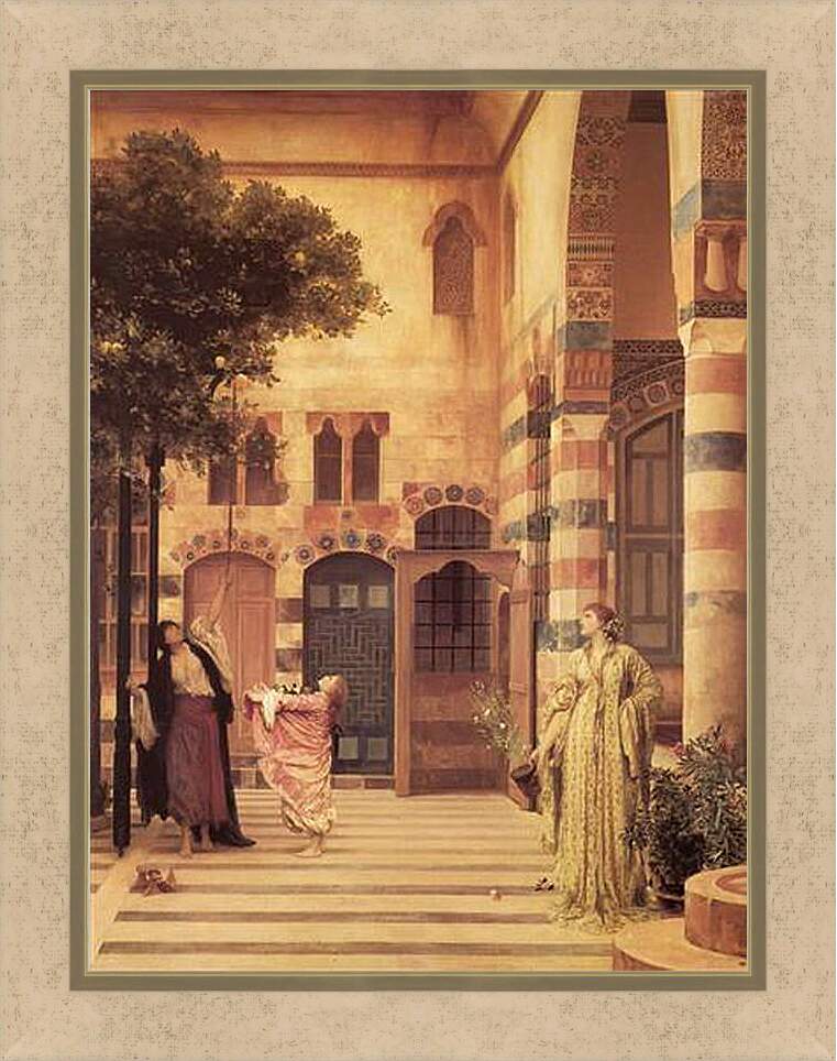 Картина в раме - Leighton Old Damascus Jew-s Quarter - Старый Дамаск еврейcкий квартал. Барон Фредерик Лейтон