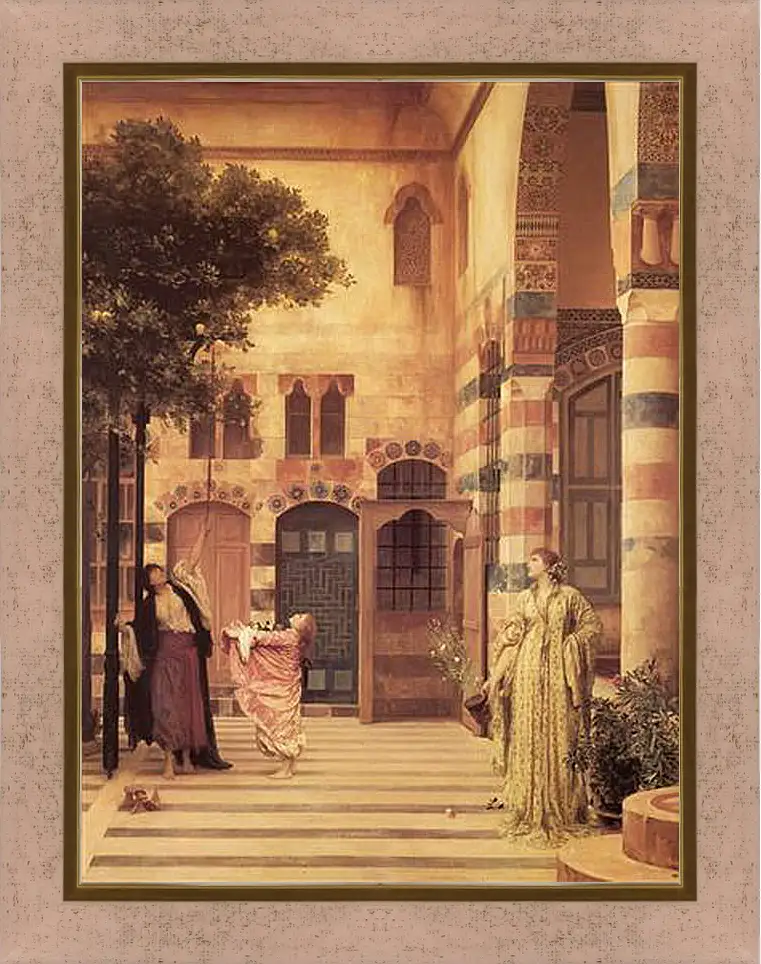 Картина в раме - Leighton Old Damascus Jew-s Quarter - Старый Дамаск еврейcкий квартал. Барон Фредерик Лейтон