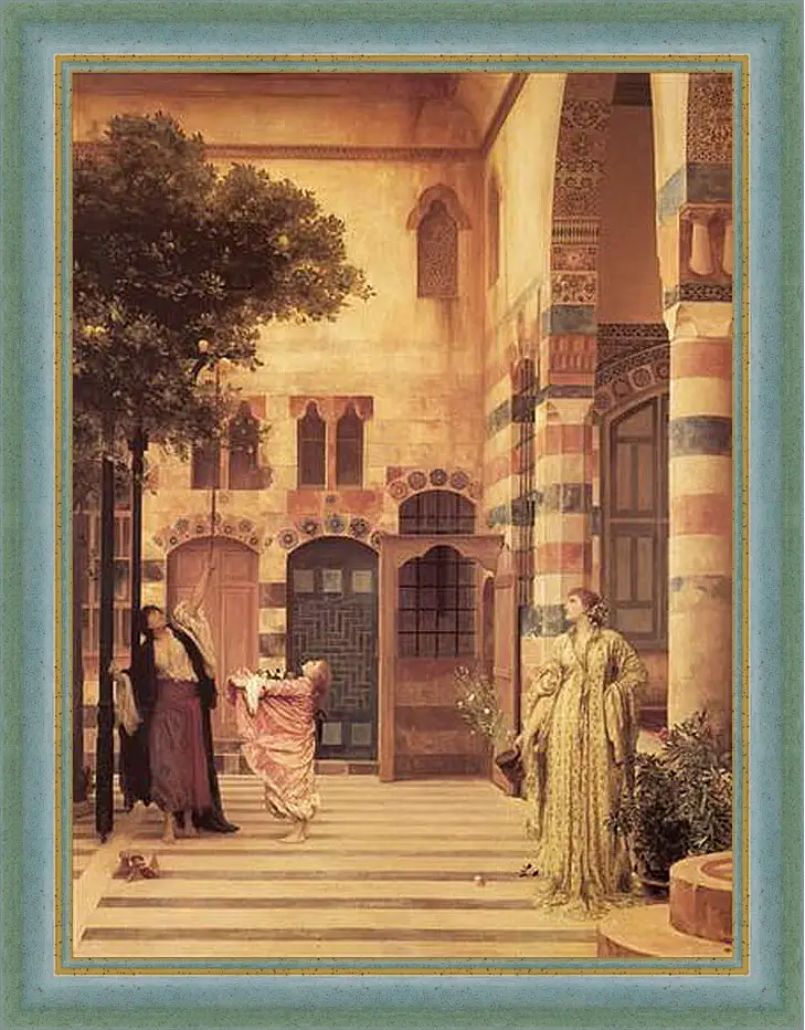 Картина в раме - Leighton Old Damascus Jew-s Quarter - Старый Дамаск еврейcкий квартал. Барон Фредерик Лейтон