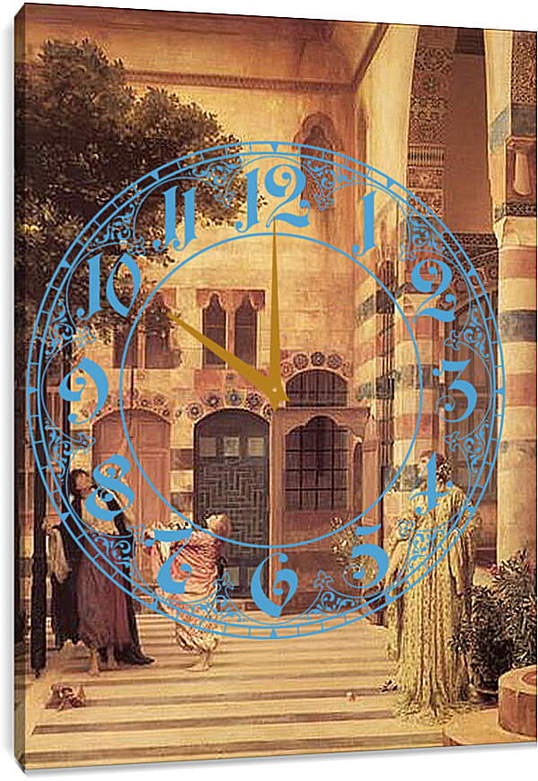 Часы картина - Leighton Old Damascus Jew-s Quarter - Старый Дамаск еврейcкий квартал. Барон Фредерик Лейтон