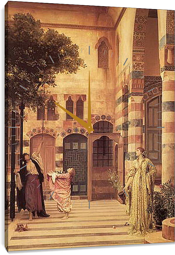 Часы картина - Leighton Old Damascus Jew-s Quarter - Старый Дамаск еврейcкий квартал. Барон Фредерик Лейтон