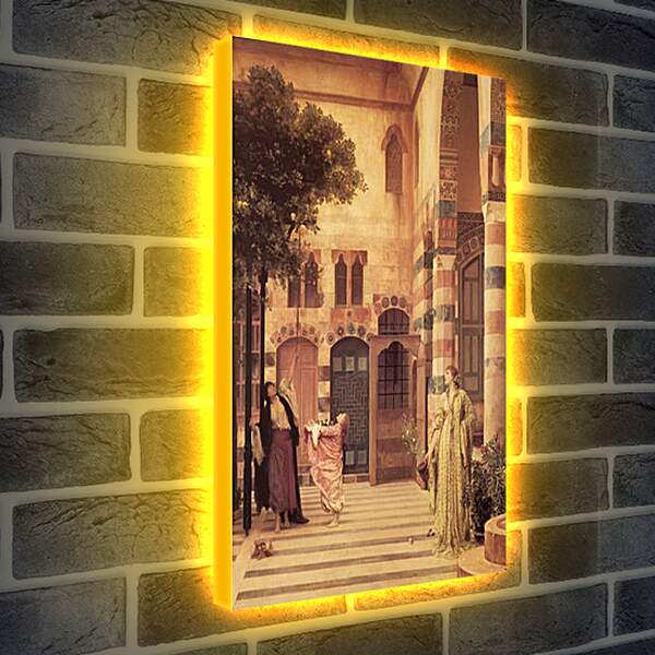 Лайтбокс световая панель - Leighton Old Damascus Jew-s Quarter - Старый Дамаск еврейcкий квартал. Барон Фредерик Лейтон