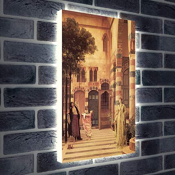 Лайтбокс световая панель - Leighton Old Damascus Jew-s Quarter - Старый Дамаск еврейcкий квартал. Барон Фредерик Лейтон