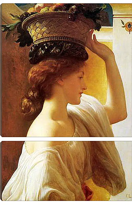 Модульная картина - Eucharis A Girl with a Basket of Fruit. Девушка с корзиной фруктов. Барон Фредерик Лейтон