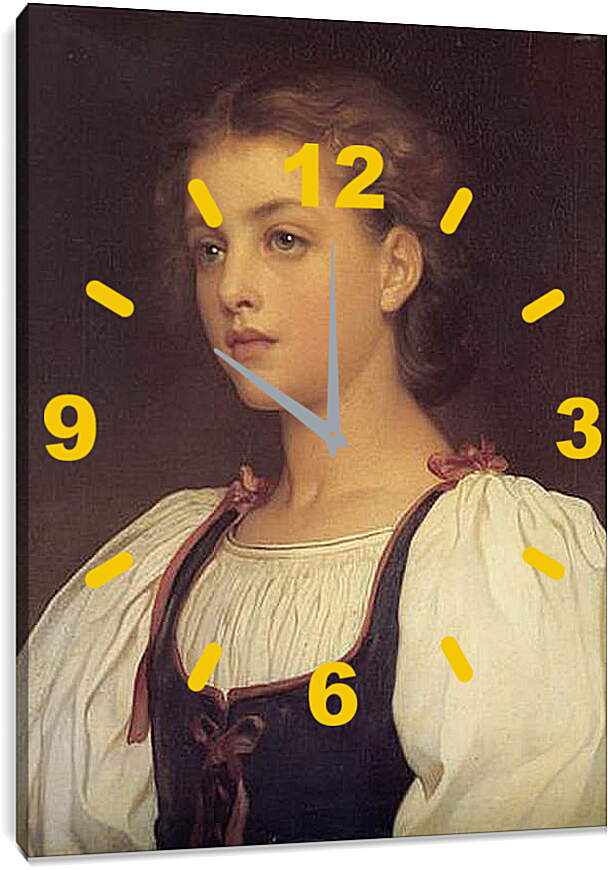 Часы картина - Biondina. Блондинка. Барон Фредерик Лейтон