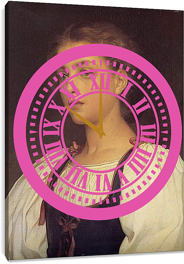 Часы картина - Biondina. Блондинка. Барон Фредерик Лейтон