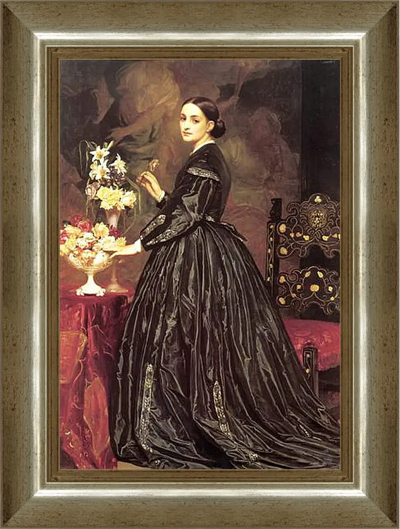 Картина в раме - Mrs James Guthrie. Миссис Джеймс Гатри. Барон Фредерик Лейтон