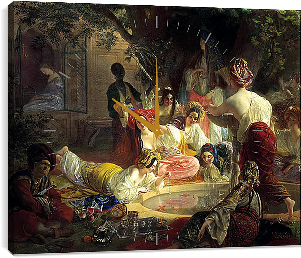 Часы картина - Бахчисарайский фонтан. Брюллов Карл Павлович